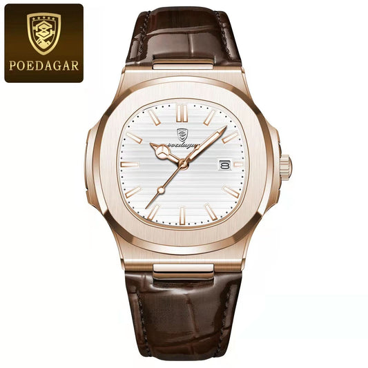 Men’s Ultra-Thin Quartz Watch, Luminous Design