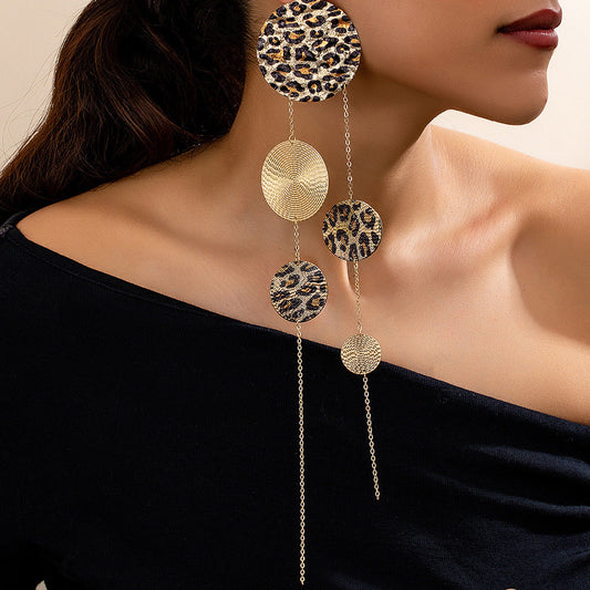 Geometric Tassel Earrings for Women – Luxury Alloy Retro Statement Jewelry
