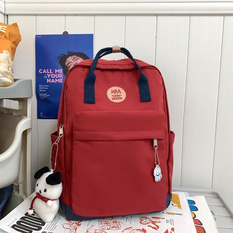 Retro College-Style Backpack – Large-Capacity School & Laptop Bag (14-Inch)