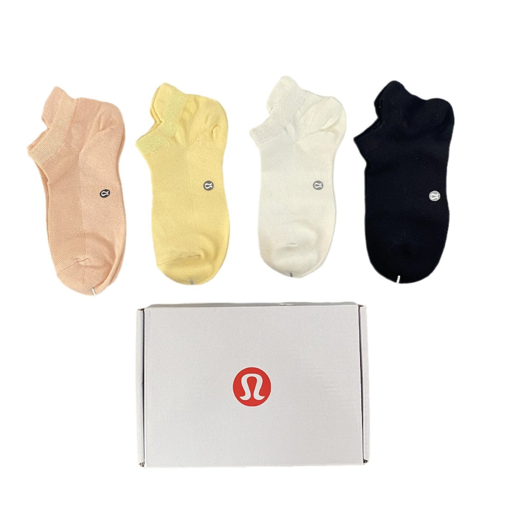 Unisex Modal Boat Socks – Breathable Quick-Dry Cotton Blend (4 Pairs)