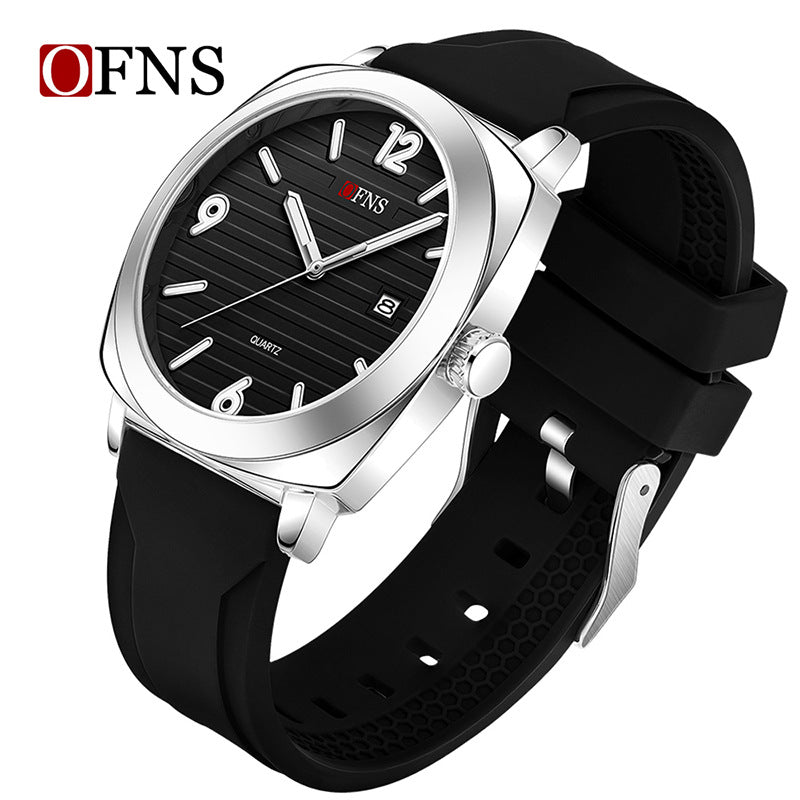 OFNS Men’s Quartz Business Watch – Waterproof Luminous Calendar Watch with Square Dial
