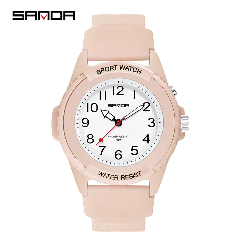 Sanda Luminous Sports Quartz Watch – Waterproof Outdoor Watch for Students & Adults