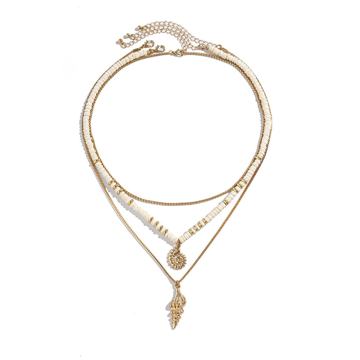 Men’s Beach Style Conch Necklace Set