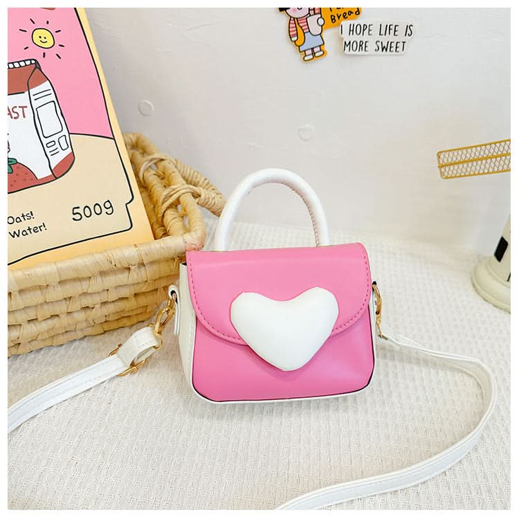 Women's PU Shoulder Bag with Heart Design
