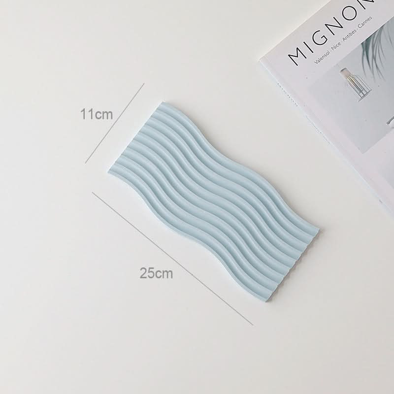 Nordic 3D Plaster Round Tray - Wave Pattern, Photo Props & Decoration