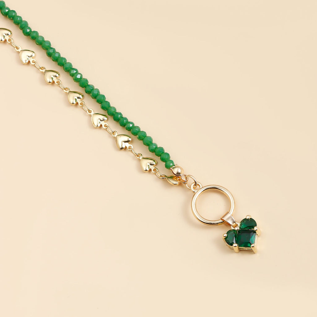Zircon Heart Pendant Necklace for Women – Diamond-Inspired Clavicle Chain