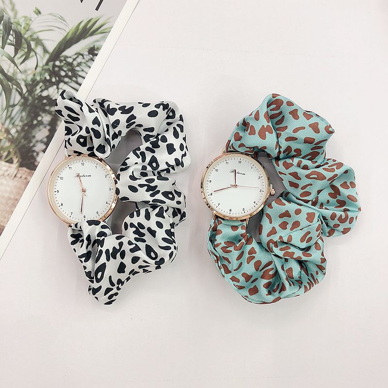 Women’s Leopard & Houndstooth Print Watch – Quartz Movement, Fashion Strap