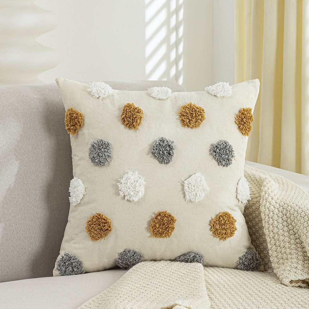 Nordic Red Leaf Velvet Pillow Cover