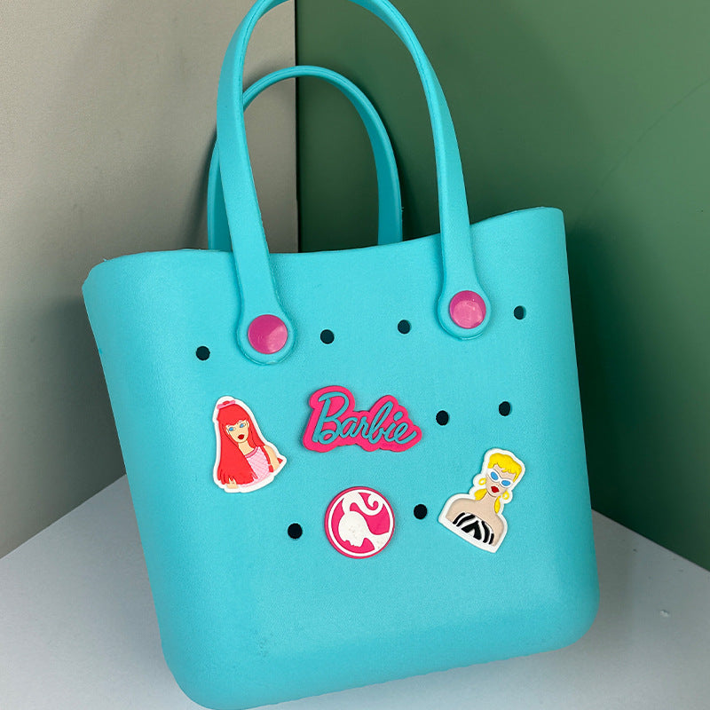 Waterproof EVA Beach Bag – Lightweight Small Tote with Chain Strap for Summer & Travel