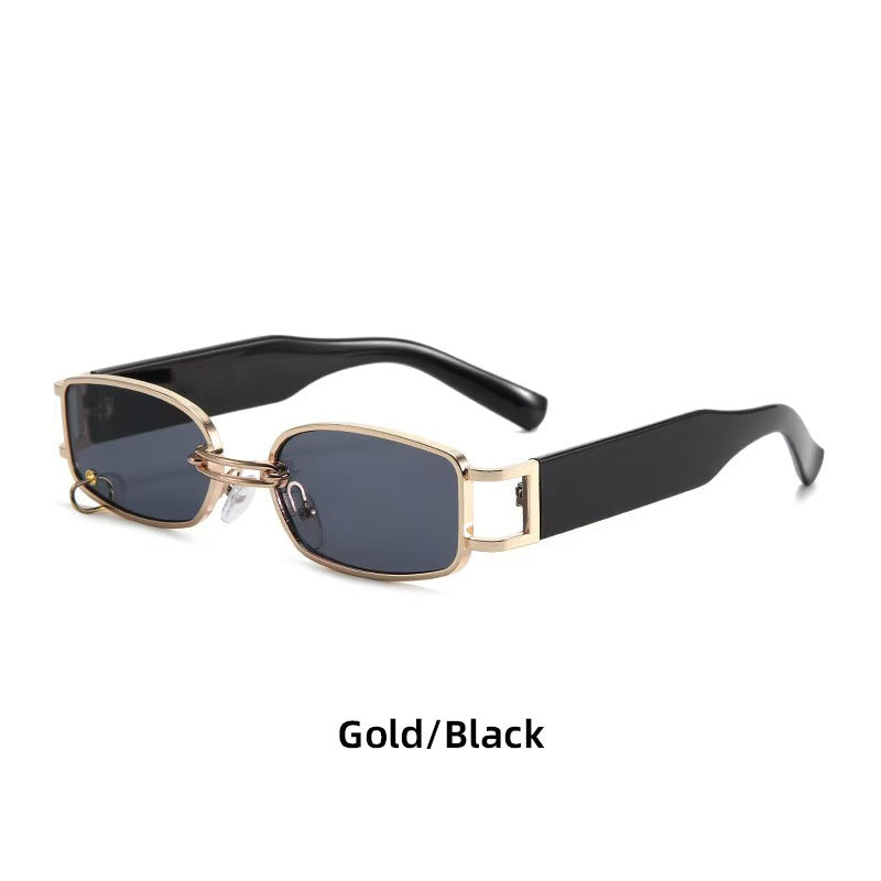 Retro Modern UV400 Sunglasses – Small Metal Frame Trendy Eyewear for Men & Women