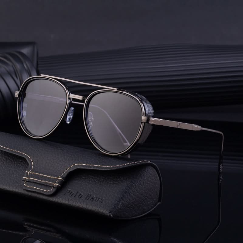 Men’s Retro Oval Sunglasses – Vintage Punk Style Shades