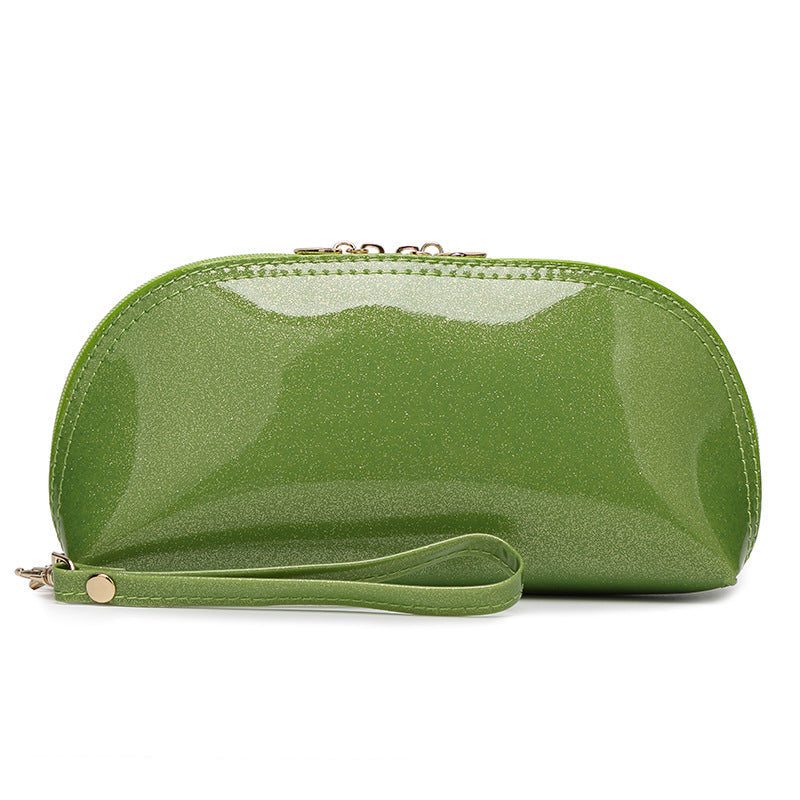 Mini Patent Leather Clutch Bag – Stylish Zipper Purse for Women, Compact Evening & Cosmetic Clutch