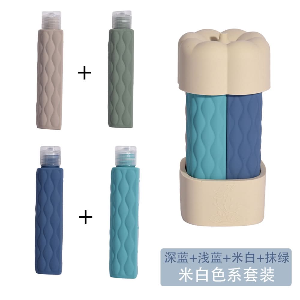4-in-1 Silicone Travel Refill Bottles Set – Leak-Proof