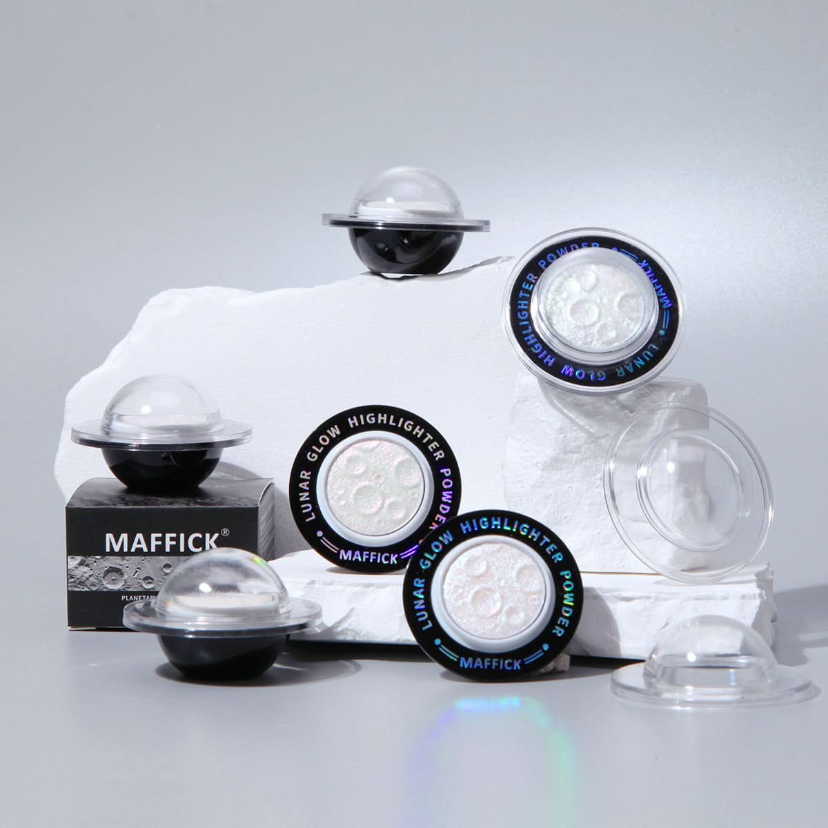 Maffick Planet Highlight Powder –Fine Flash Highlighter, Natural Body & Face Brightener