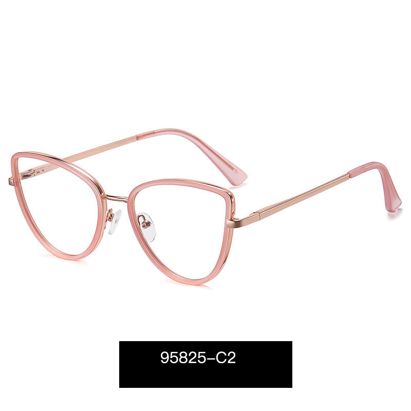Round Blue Light Blocking Glasses for Women – Metal Myopia Frames