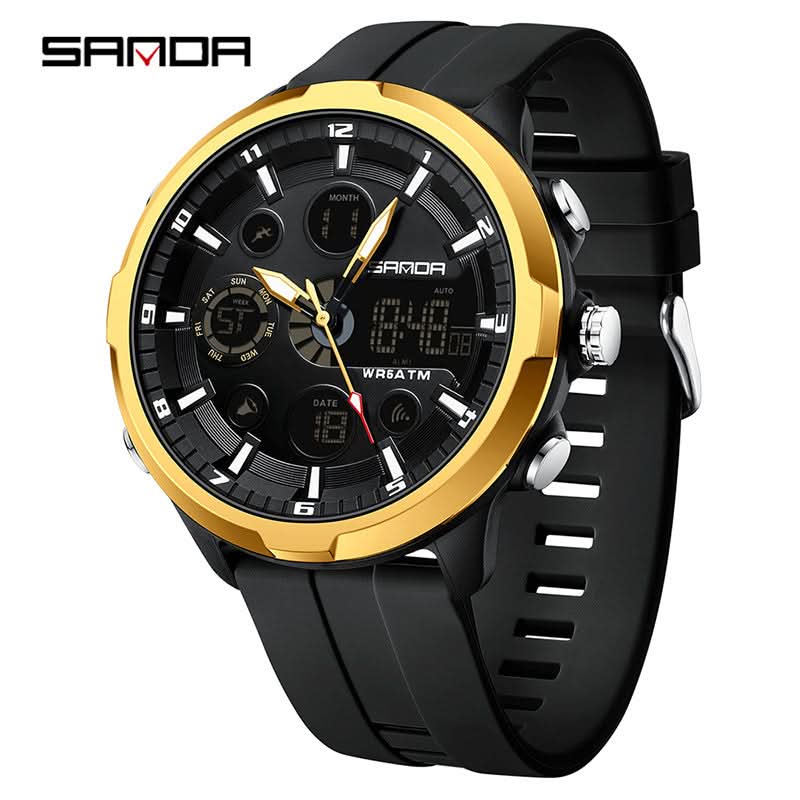 Men’s Waterproof Digital Watch Casual Fashion Timepiece with Luminous Display