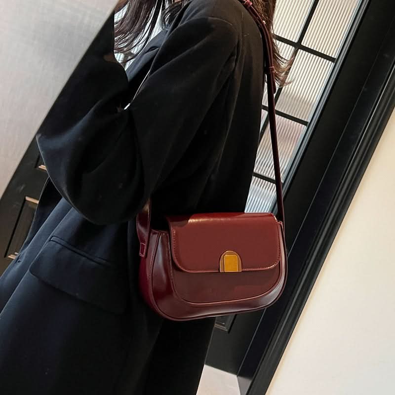 Women’s Trendy Retro Saddle Underarm Bag – Fashion PU Shoulder Messenger Bag