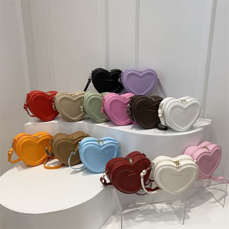 Trendy Heart-Shaped PU Shoulder Bag for Women