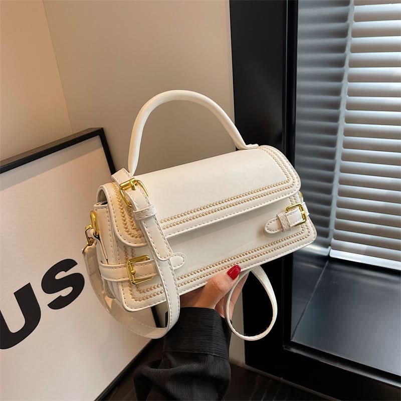 Women's Small Square Shoulder Bag – PU Leather With Zipper Pocket