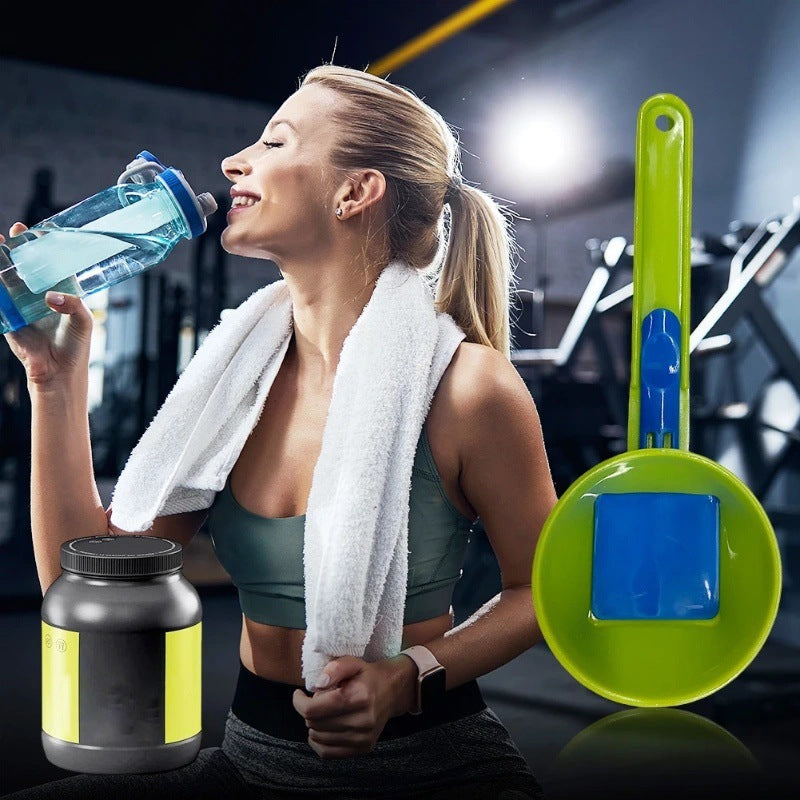 Mess-Free Sliding Measuring Spoon Funnel – Leak-Proof Protein Powder & Coffee Scoop