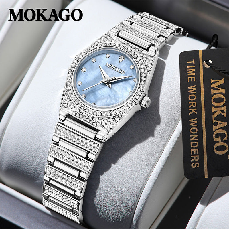 MOKAGO Starry Sky Women’s Watch – Elegant Quartz Fashion Watch with 24-Hour Display