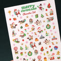 Christmas 3D Press-On Nails Stickers – Snowflake, Santa & Elk Winter Nail Art Decals