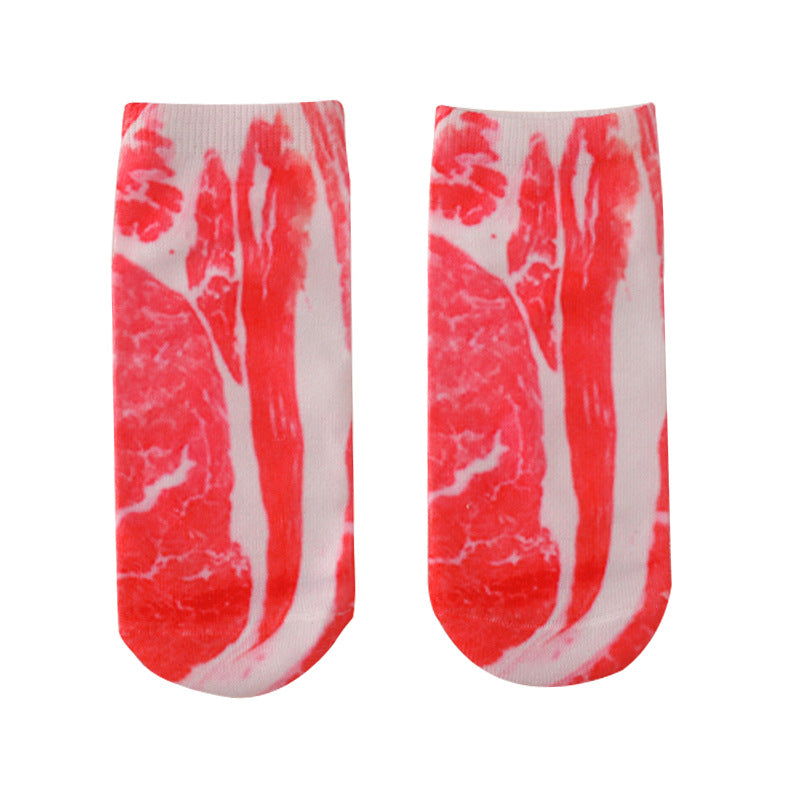 Funny 3D Printed Flip-Flop Boat Socks for Men & Women