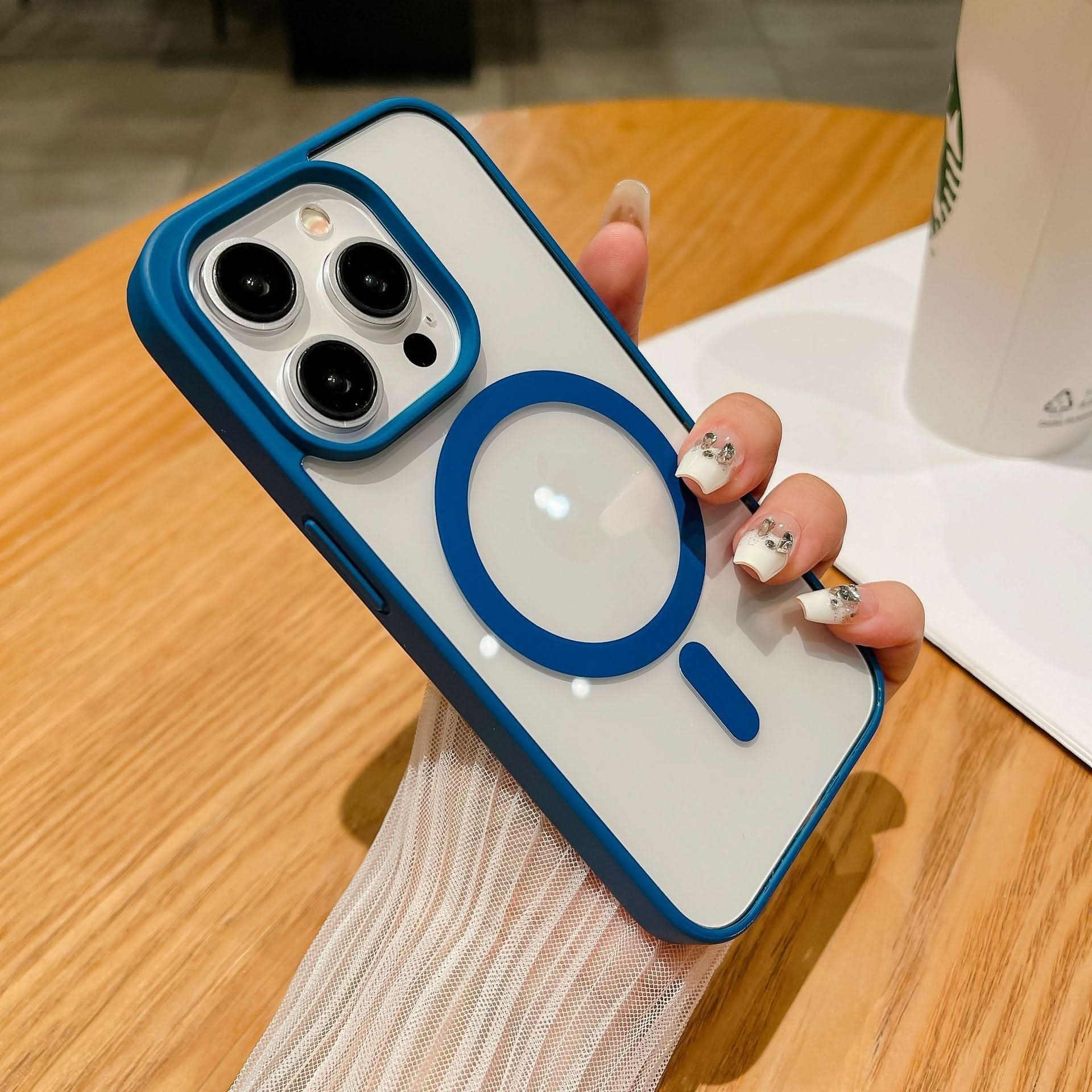 Magnetic Transparent iPhone Case, Frosted Protection