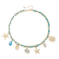Starfish Shell Pendant Necklace – Beach-Inspired Luxury Clavicle Chain for Women
