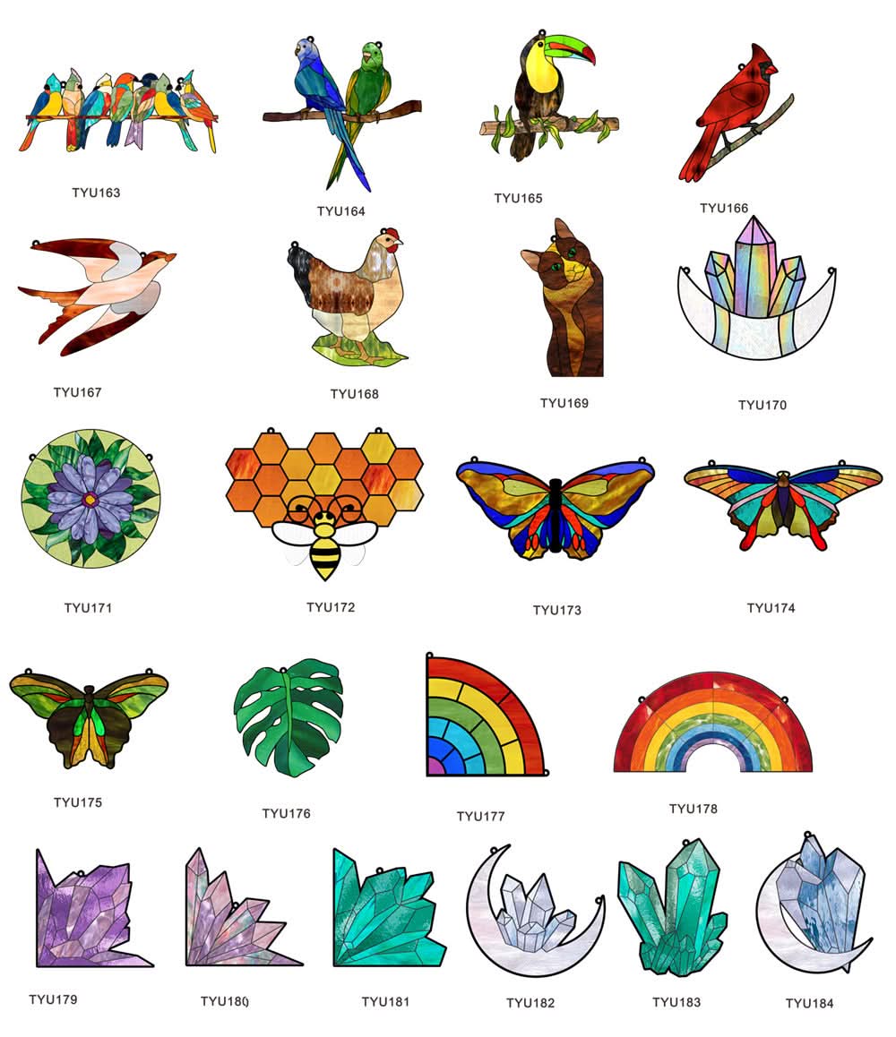 Colorful Acrylic Bird Pendant – Hanging Animal Wall Decor