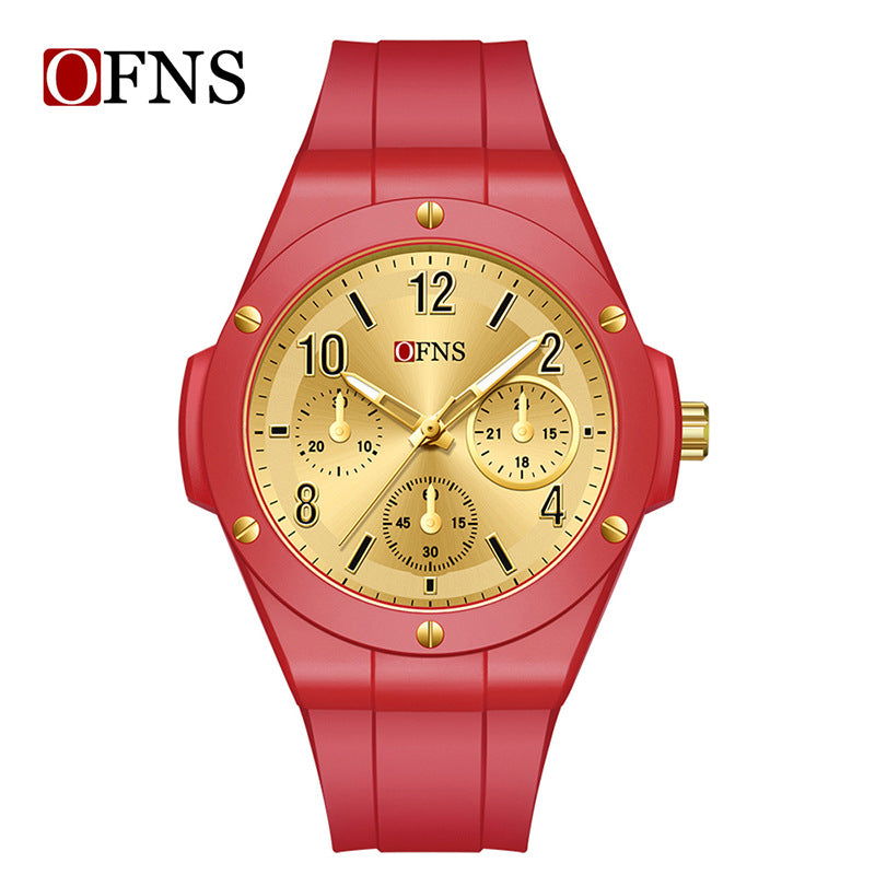 OFNS Men’s Quartz Watch – Waterproof Casual Luminous Dial, 24-Hour Indicator