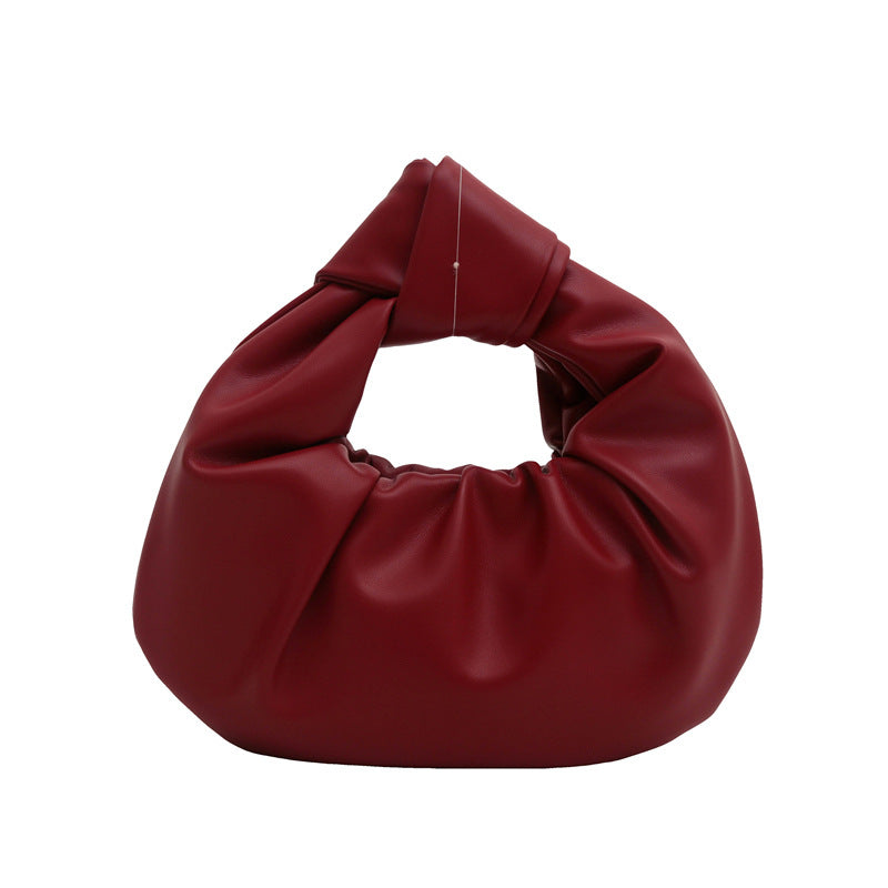 Women's Pleated Armpit Bag – Fall Street Style PU Handbag with Zipper