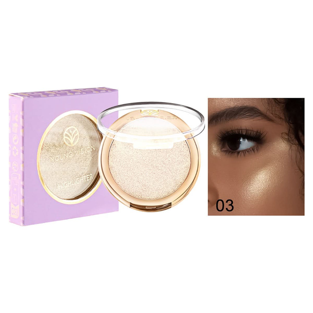 YOUNG VISION Baked Highlighter Powder – Brightening & Contouring, Polarized Glow