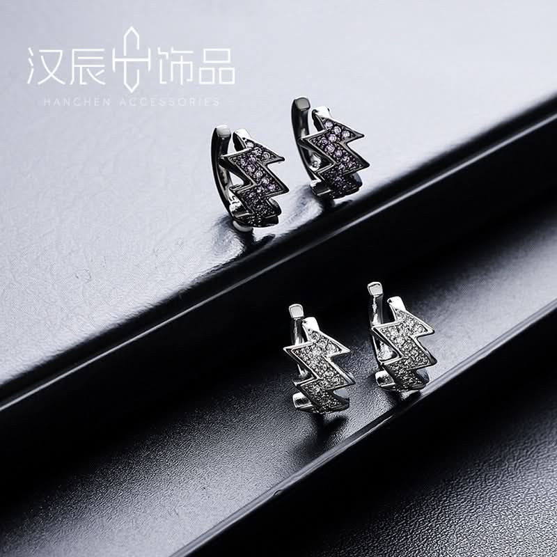 Unisex Zircon Lightning Ear Clips – Non-Pierced Summer Jewelry