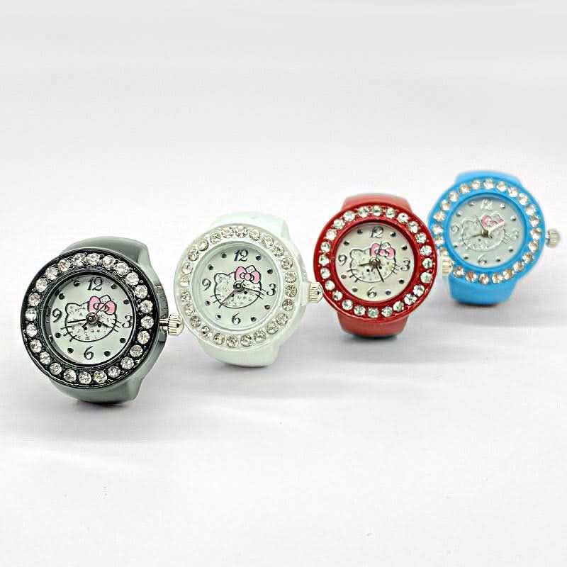 Women's Stylish Ring Watch – Quartz Finger Watch