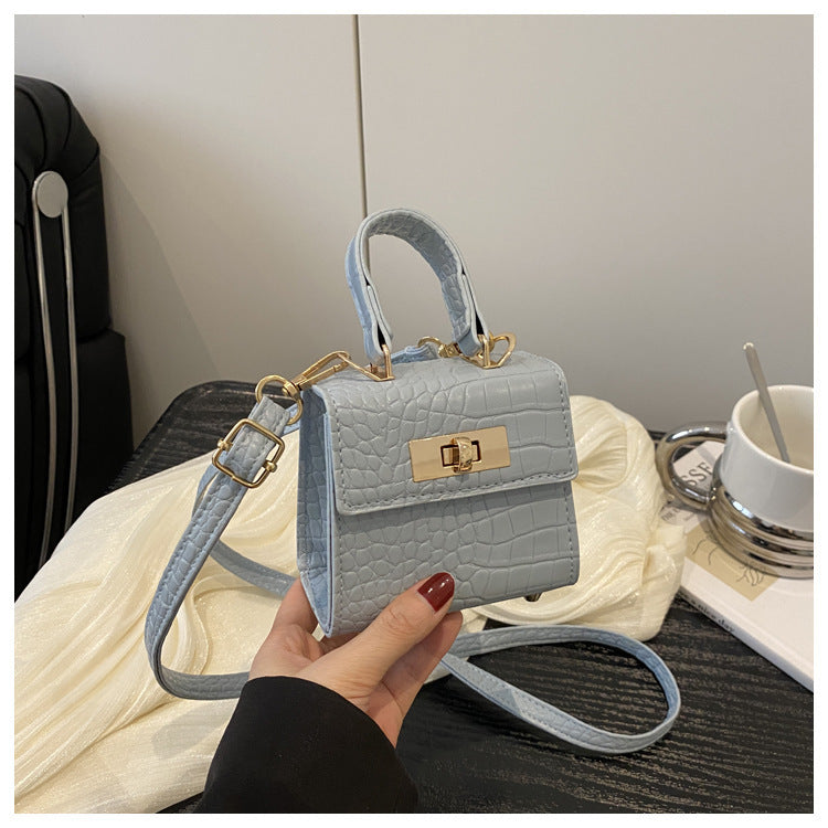 Classic Textured Small Handbag – PU Leather Shoulder Bag for Women