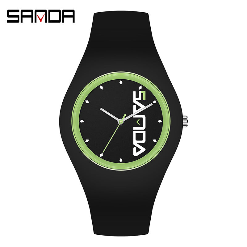 Sanda Jelly Series Quartz Watch – Waterproof Shockproof Sports Watch for Students