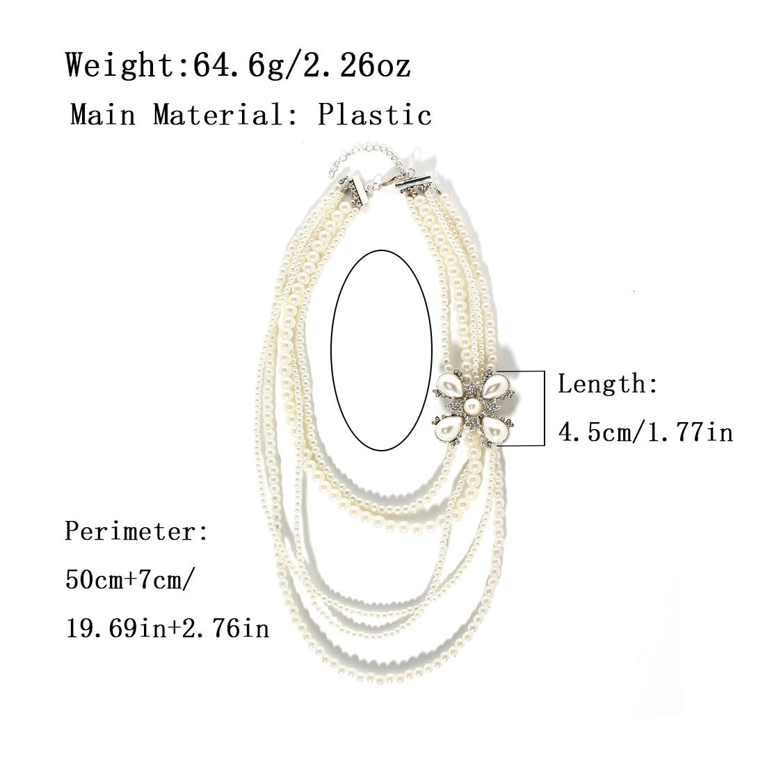 Retro Multi-Layer Pearl Necklace – Elegant Long Beaded Sweater Chain for Women