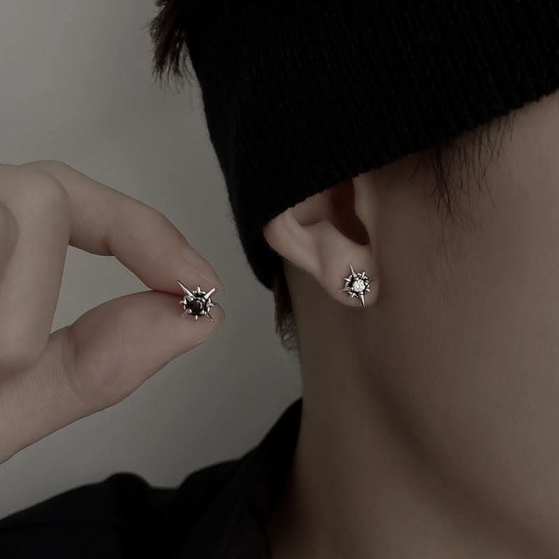 Men's Polaris Zircon Stud Earrings – Simple & Versatile Design