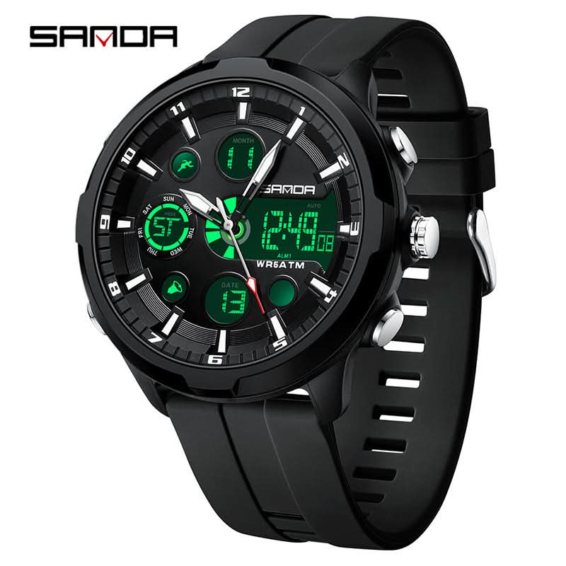 Men’s Waterproof Digital Watch Casual Fashion Timepiece with Luminous Display