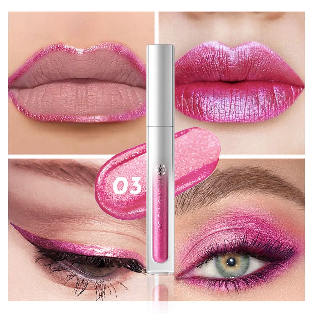 YOUNG VISION Diamond Lip Gloss – Non-Sticky, Multi-Use Pearlescent Makeup
