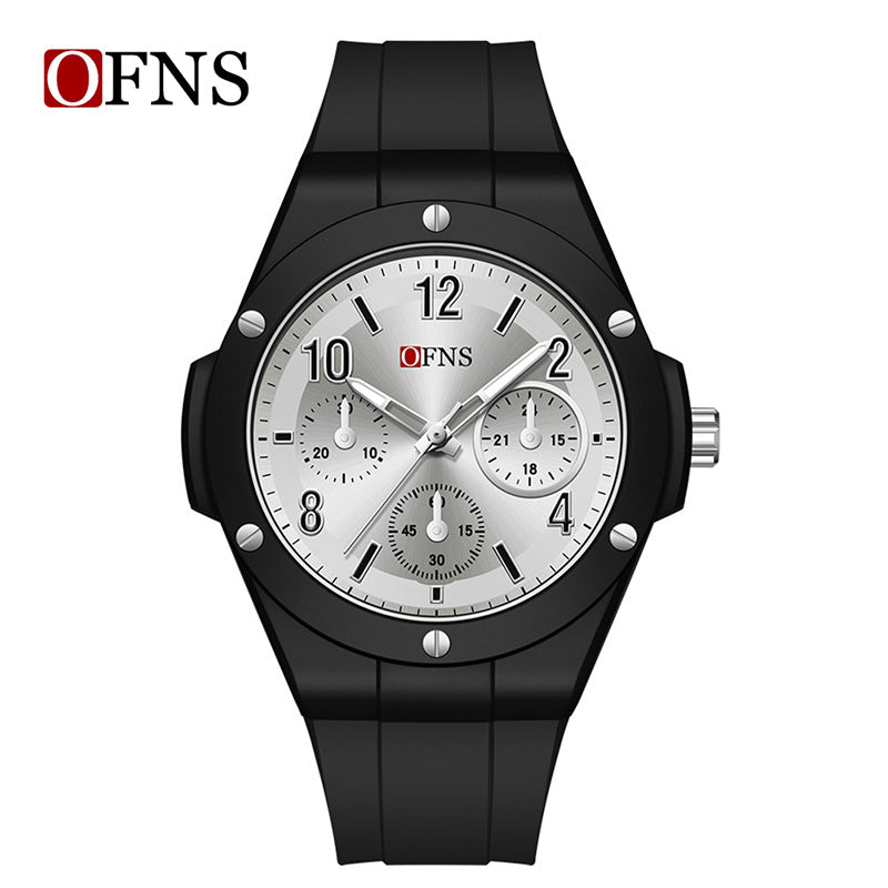 OFNS Men’s Quartz Watch – Waterproof Casual Luminous Dial, 24-Hour Indicator