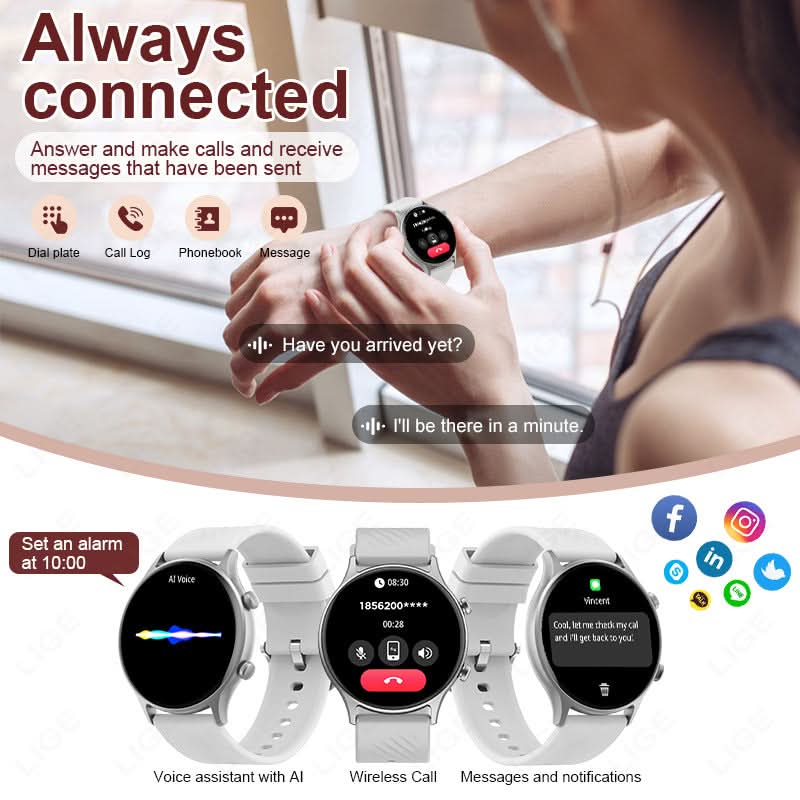 Smartwatch for Men – Outdoor Sports Fitness Tracker, Heart Rate & Blood Oxygen Monitor