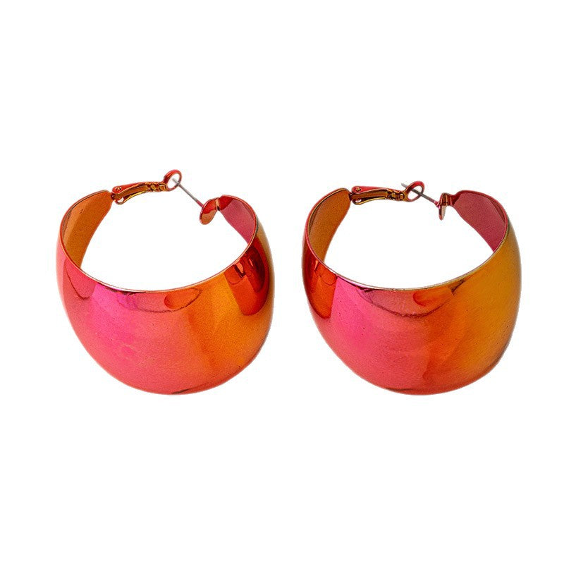 Geometric Hoop Earrings for Women – Alloy Fashion Jewelry with Rectangular Design