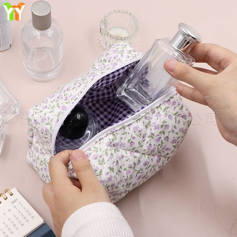 Spring Floral Large Capacity Travel Cosmetic Bag