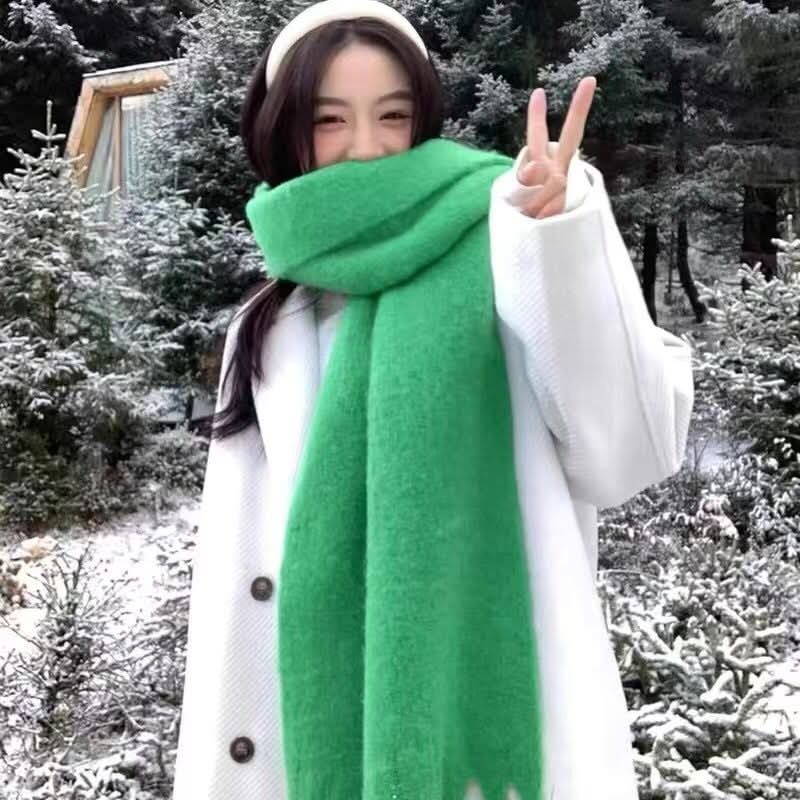 Women's Mohair Winter Scarf – Thick Warm Shawl