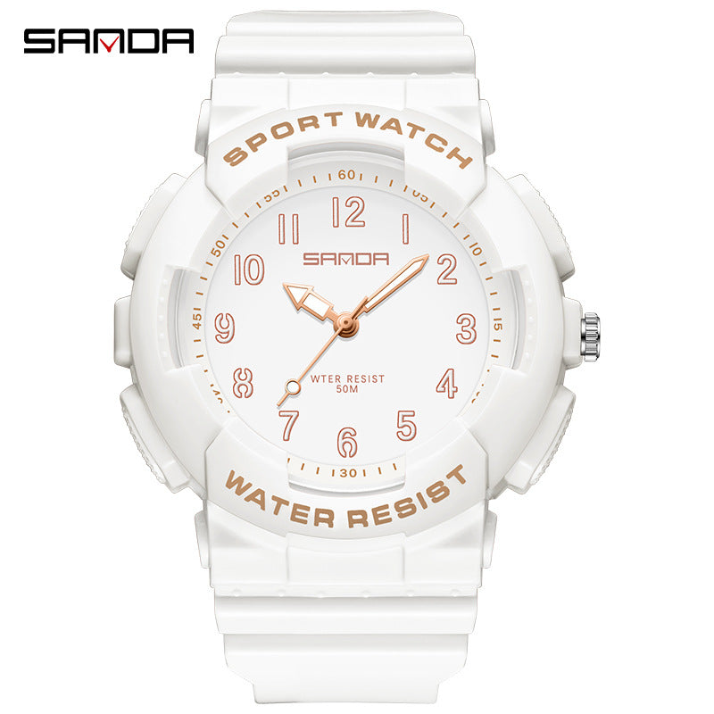 Sanda Waterproof Digital Sports Watch – Stylish Unisex Quartz Watch for Teens