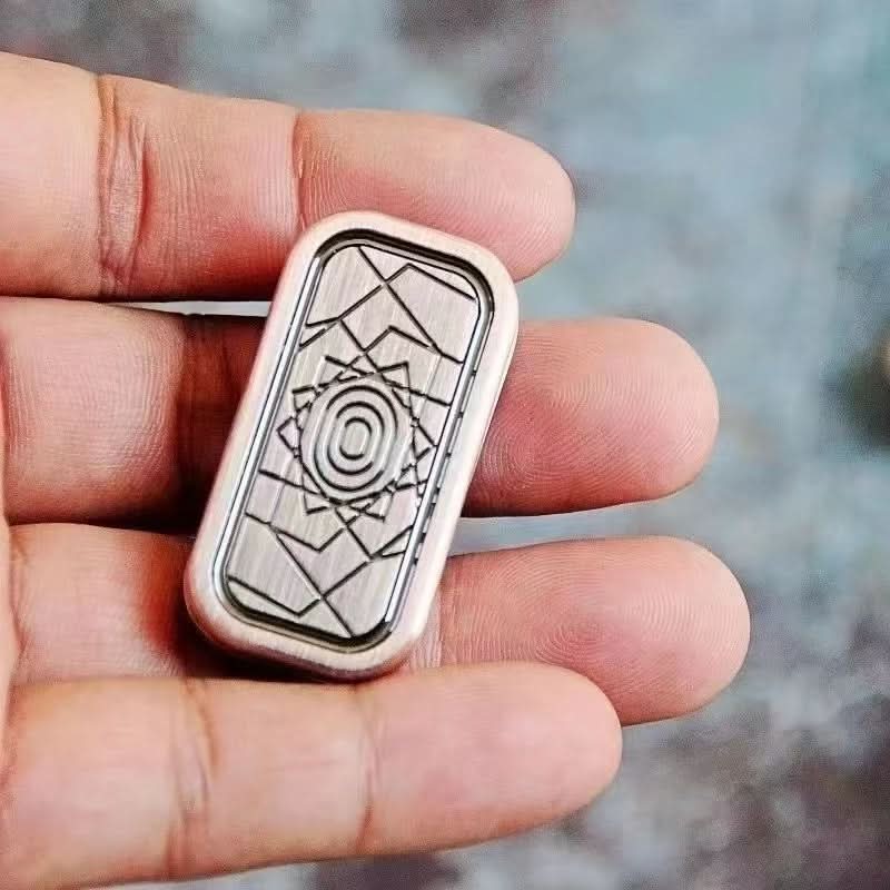 Bronze Magnetic Push Card Fidget Toy – EDC Decompression Coin Slider