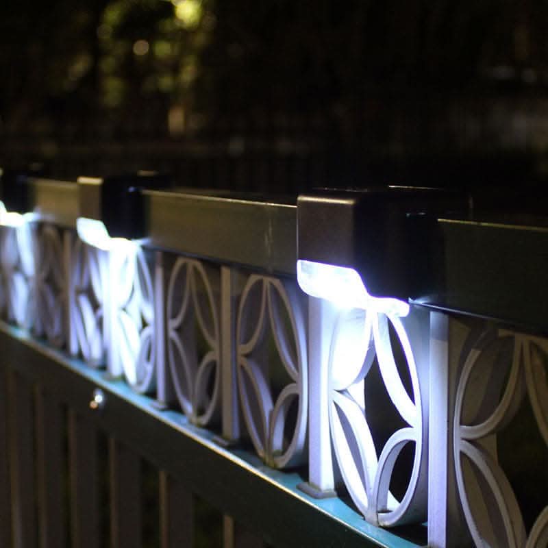 4-Pack Solar Powered Warm LED Deck Lights for Outdoor Use