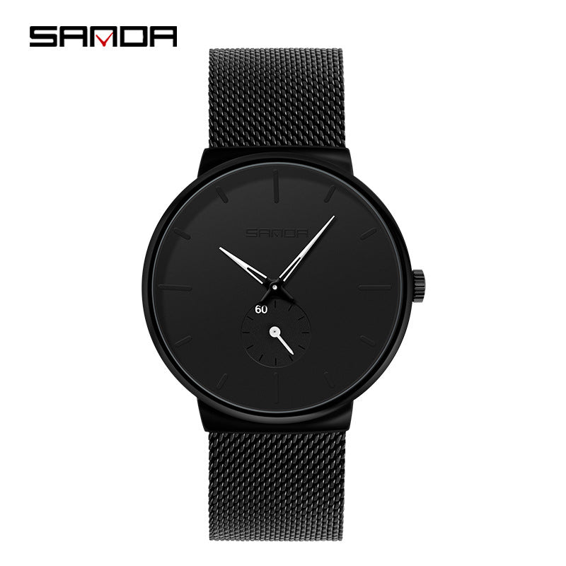 SANDA Men’s Sports Quartz Watch – 30M Waterproof Mesh Strap Fashion Analog Watch